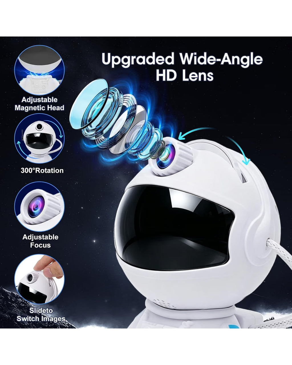 Astronaut Galaxy Projector Night Light