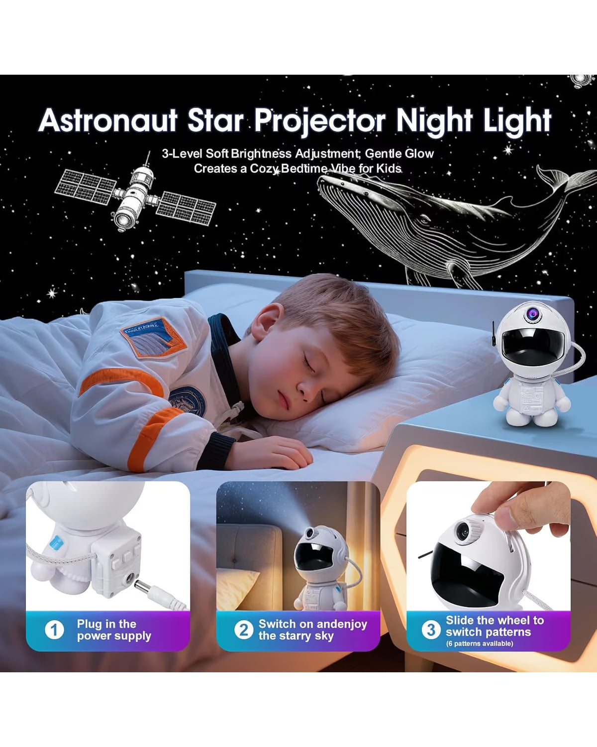 Astronaut Galaxy Projector Night Light