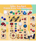Montessori Busy Board with LED Light Switches