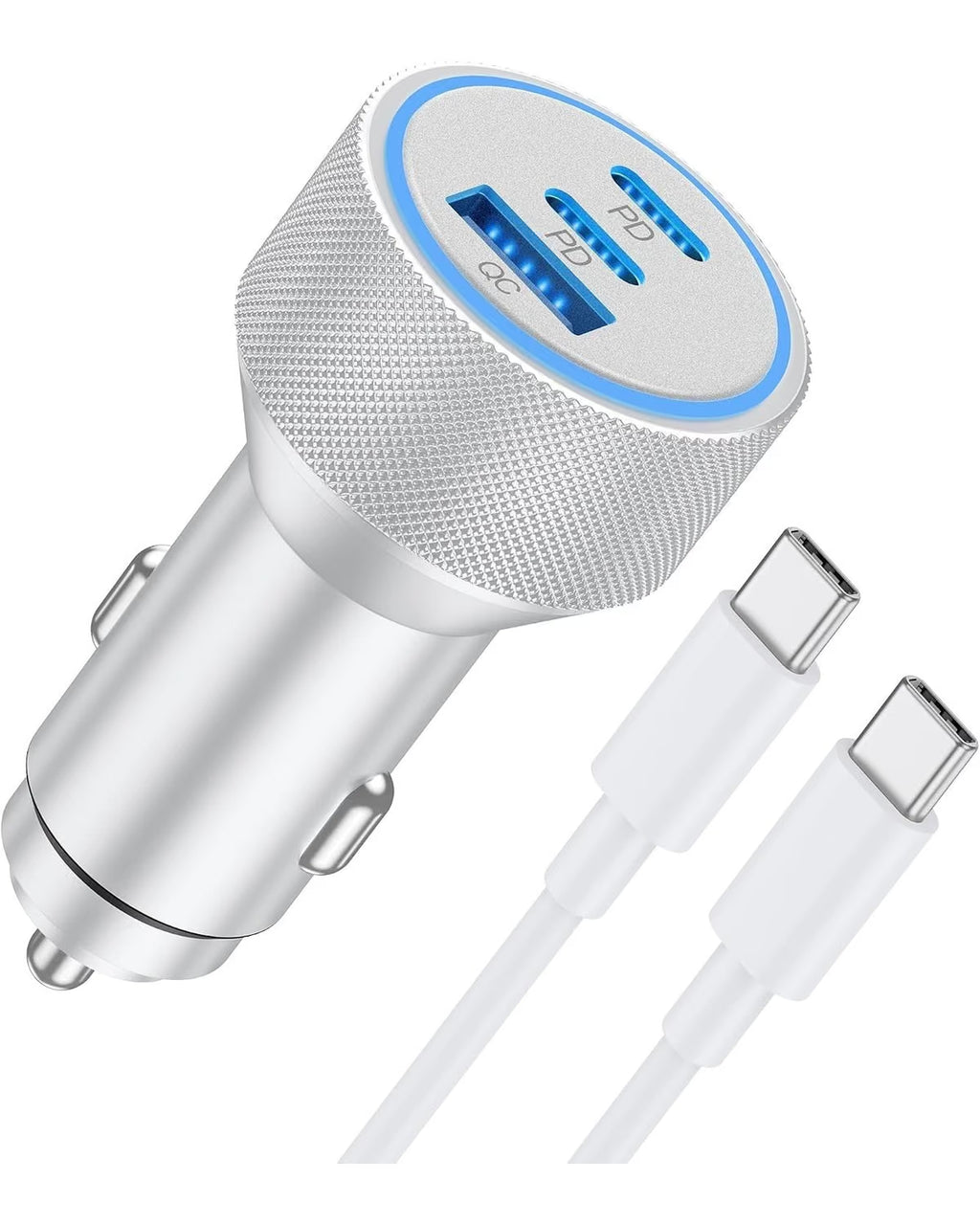 67W Fast USB-C Car Charger with Cable