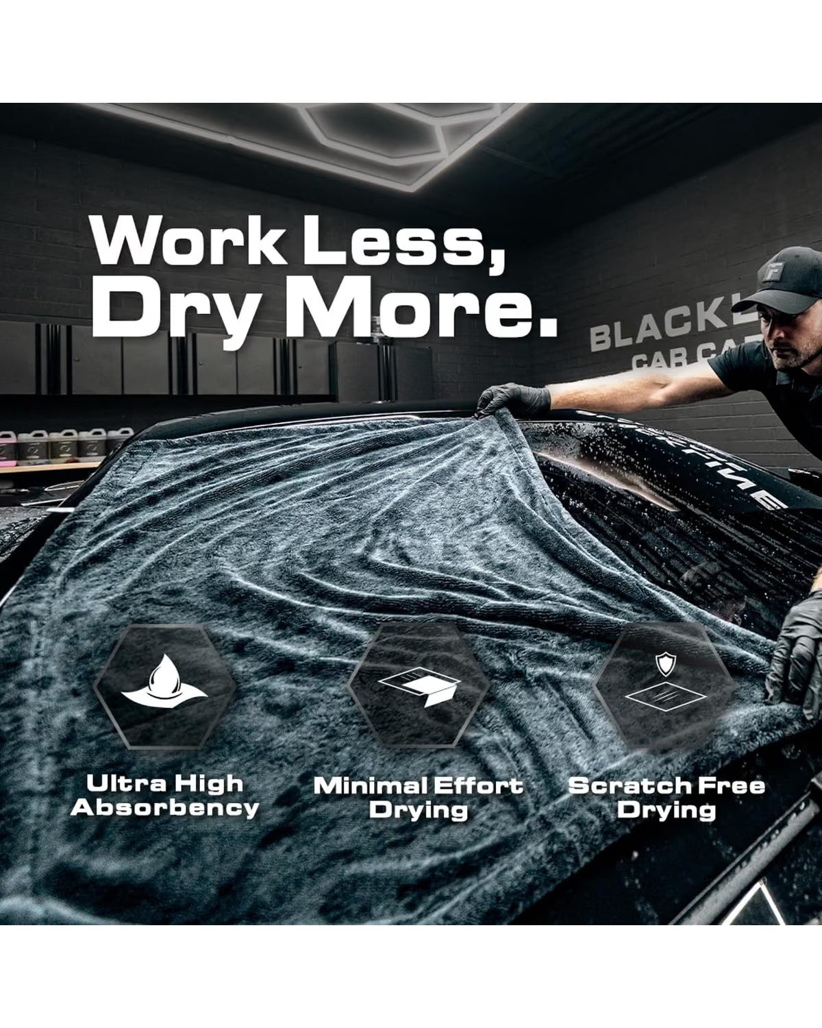 Twisted Loop Microfiber Car Drying Towel, 1300 GSM