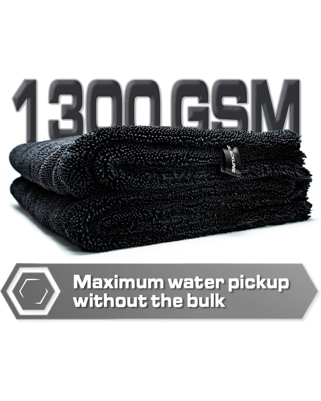 Twisted Loop Microfiber Car Drying Towel, 1300 GSM