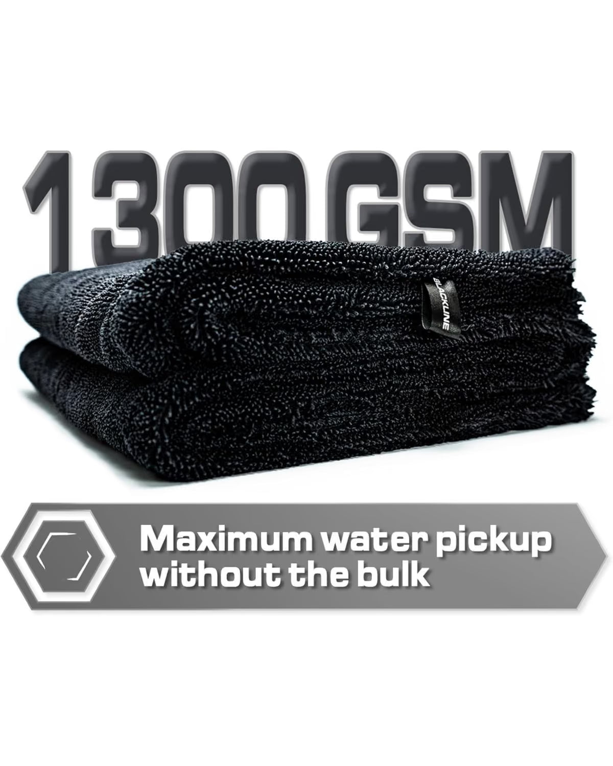 Twisted Loop Microfiber Car Drying Towel, 1300 GSM