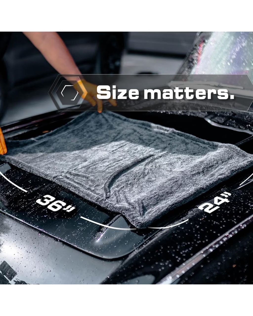 Twisted Loop Microfiber Car Drying Towel, 1300 GSM