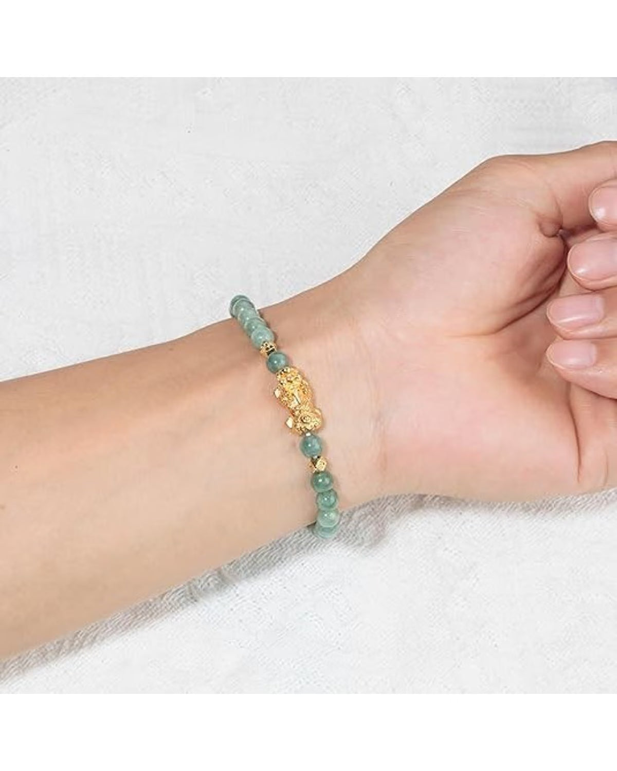 Feng Shui Green Jade Wealth Bracelet