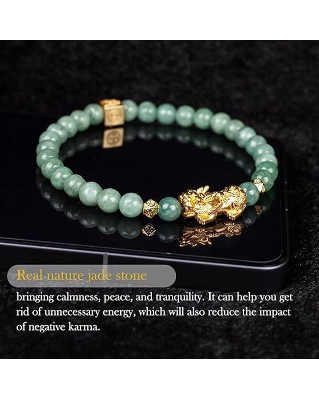 Feng Shui Green Jade Wealth Bracelet