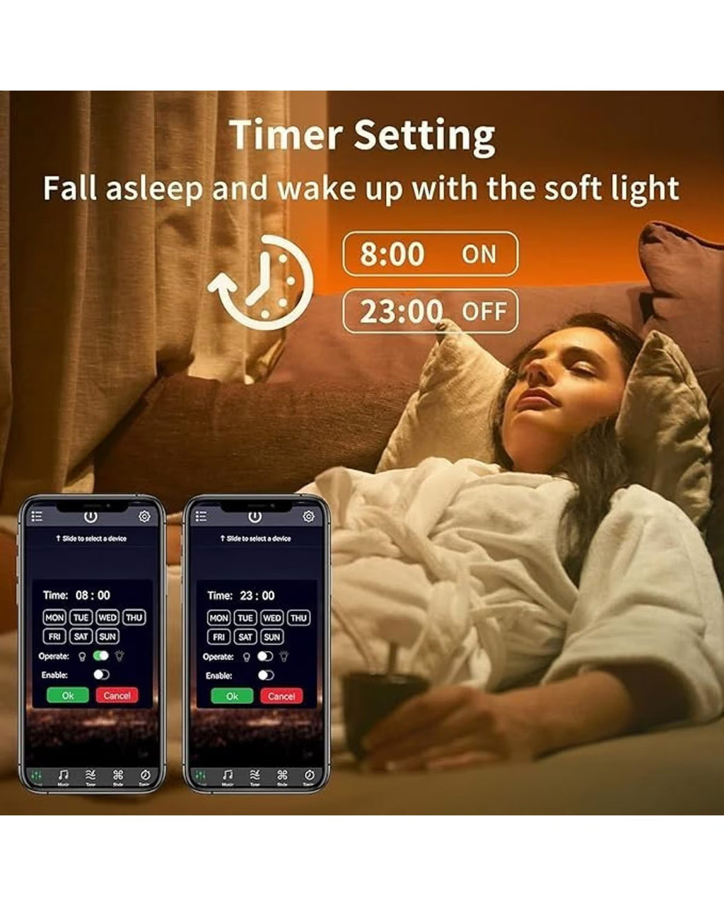 101 ft RGB LED Strip Lights with Music Sync