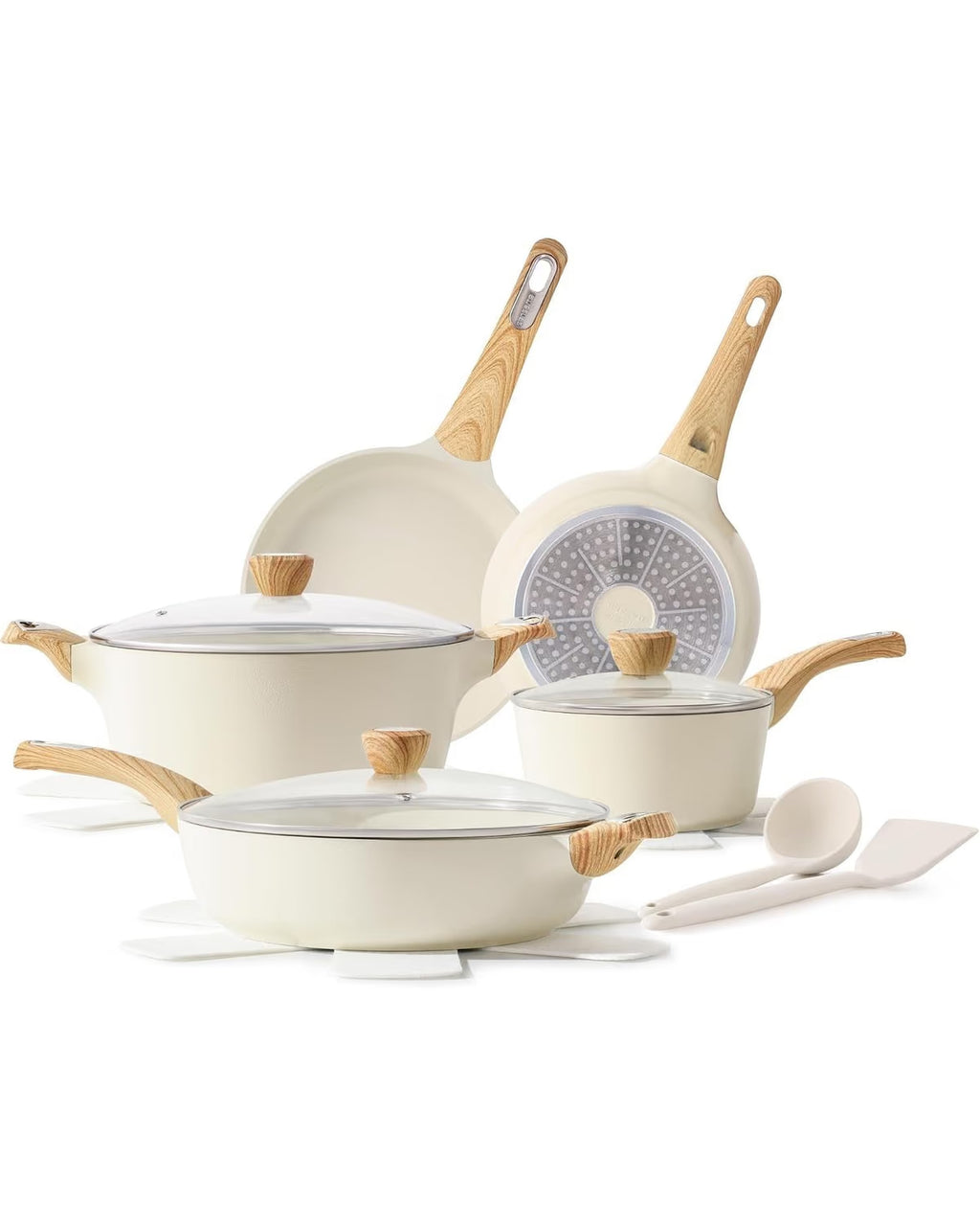 SENSARTE Ceramic Nonstick Cookware Set, 14-Piece