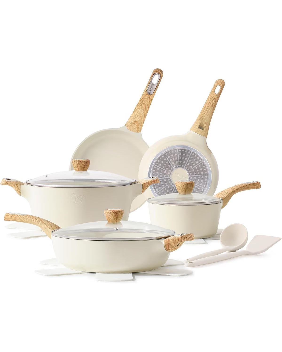 SENSARTE Ceramic Nonstick Cookware Set, 14-Piece