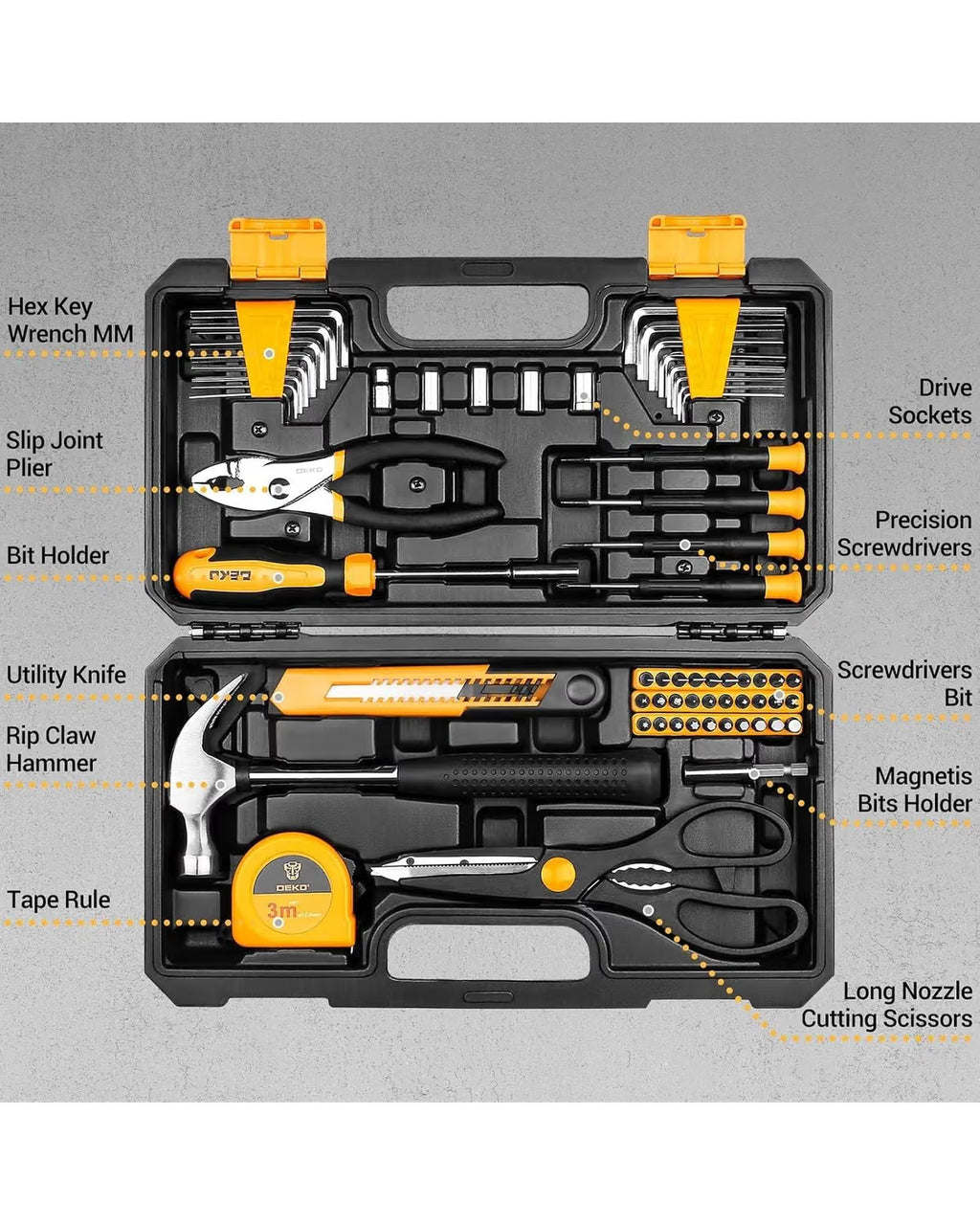 62-Piece Household Tool Set